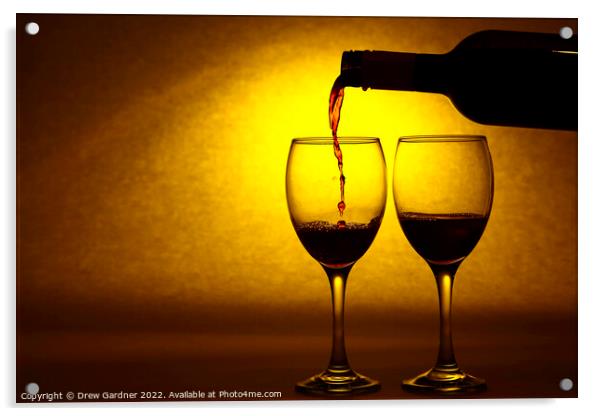 Evening Wine Acrylic by Drew Gardner