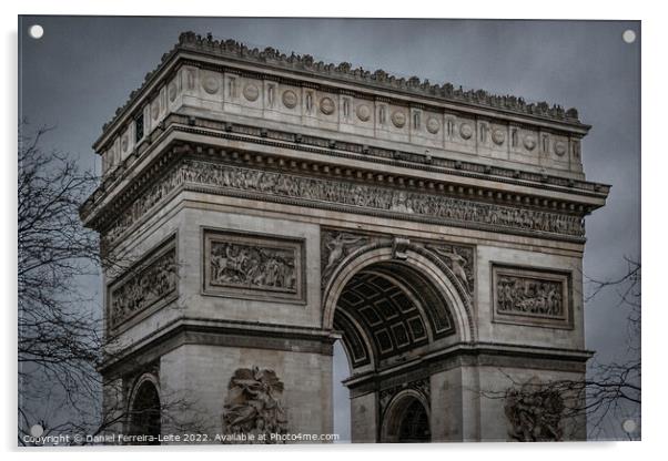 Triumph Arch, Paris, France Acrylic by Daniel Ferreira-Leite
