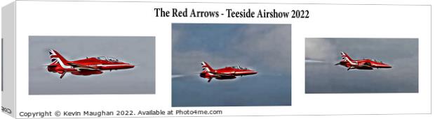 The Red Arrows 3 (Digital Art Version) Canvas Print by Kevin Maughan