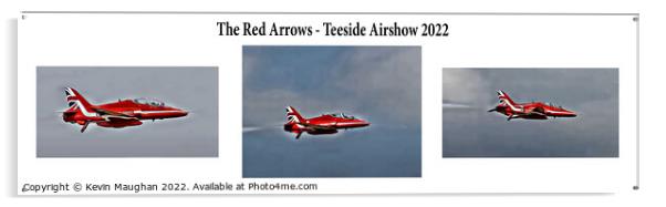 The Red Arrows 3 (Digital Art Version) Acrylic by Kevin Maughan