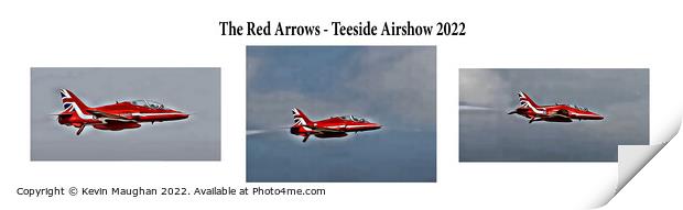 The Red Arrows 3 (Digital Art Version) Print by Kevin Maughan