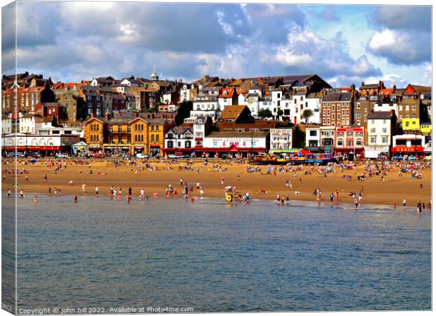 Seafront at Scarborough, Yorkshire Canvas Print by john hill