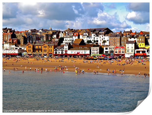 Seafront at Scarborough, Yorkshire Print by john hill