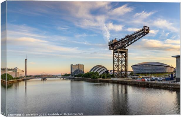 River Clyde, Glasgow. Canvas Print by Jim Monk
