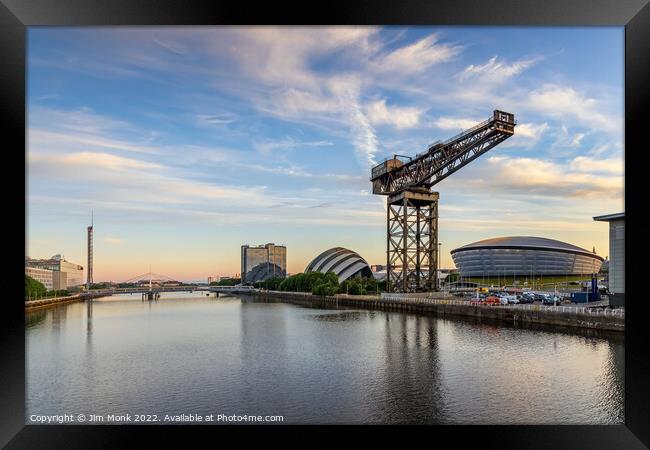 River Clyde, Glasgow. Framed Print by Jim Monk