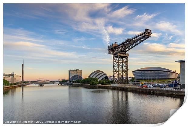 River Clyde, Glasgow. Print by Jim Monk