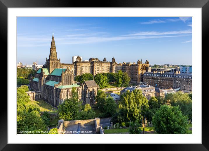 Glasgow Cathedral from the Necropolis. Framed Mounted Print by Jim Monk