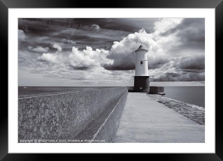 Berwick on Tweed lighthouse 737 Framed Mounted Print by PHILIP CHALK