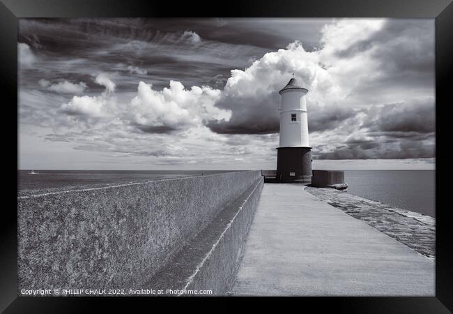 Berwick on Tweed lighthouse 737 Framed Print by PHILIP CHALK