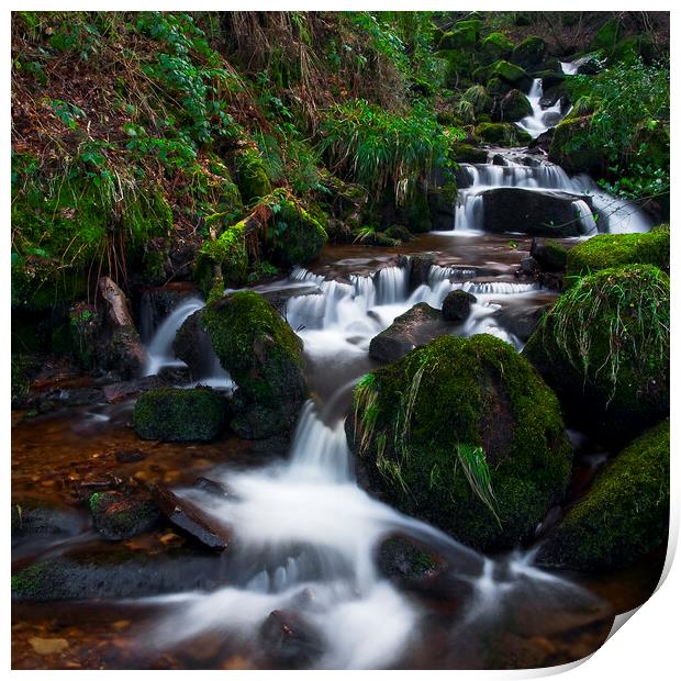 Majestic Waterfall in Yorkshire Print by Jim Round