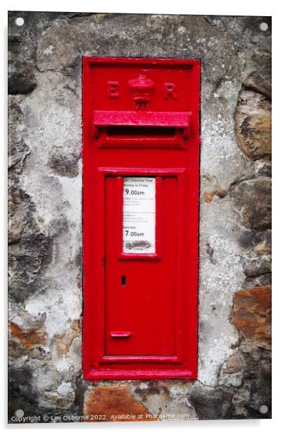 Edward VII Postbox Acrylic by Lee Osborne
