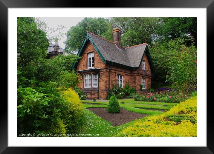 Gardener's Cottage, Princes Street Gardens, Edinburgh Framed Mounted Print by Lee Osborne