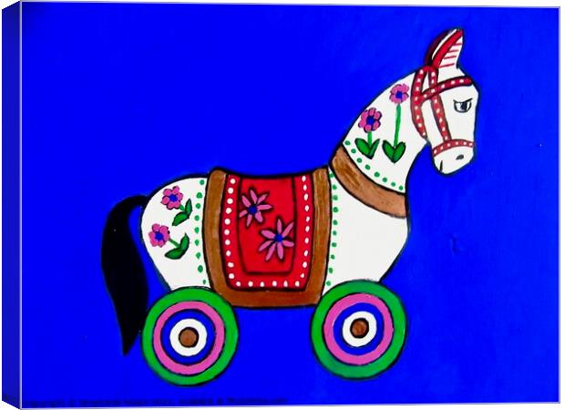 Wheeled toy horse Canvas Print by Stephanie Moore