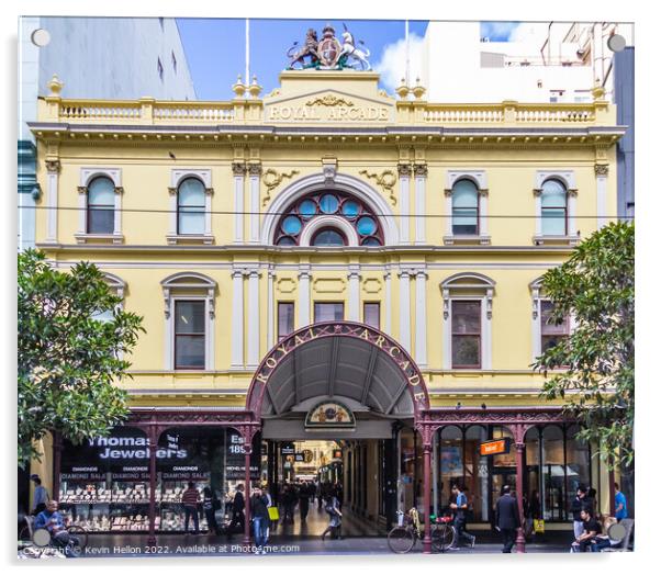 Royal Arcade shopping street, Melbourne, Australia Acrylic by Kevin Hellon