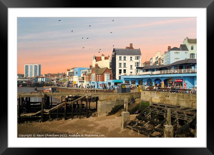 Bridlington Harbour  Framed Mounted Print by Alison Chambers