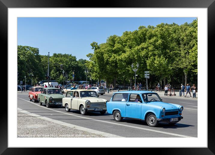 Berlin Trabants Framed Mounted Print by Jim Monk