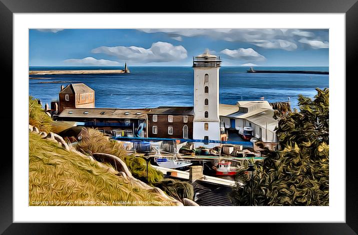 Navigating the Tyne Framed Mounted Print by Kevin Maughan