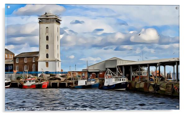 The Low Lights Lighthouse In North Shields 2 (Digital Art Version) Acrylic by Kevin Maughan