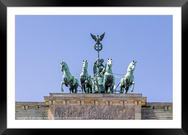  Brandenburg Gate Framed Mounted Print by Jim Monk