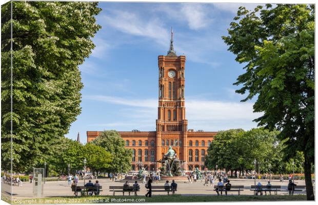 The Rotes Rathaus, Berlin Canvas Print by Jim Monk