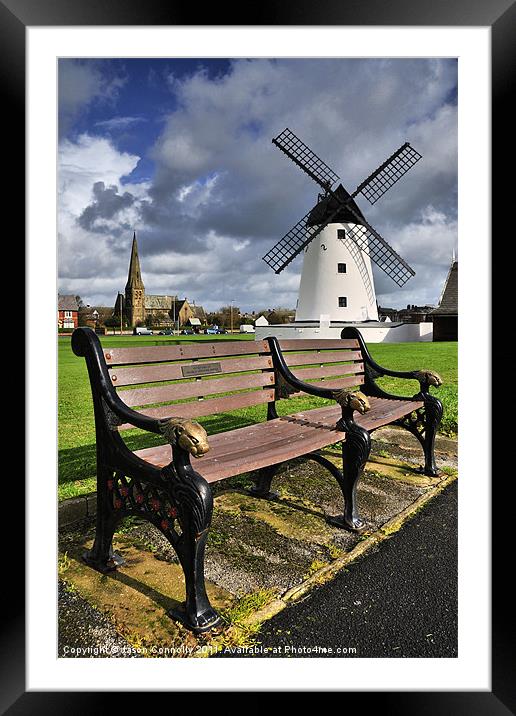 Lytham Windmill, Lancashire. Framed Mounted Print by Jason Connolly