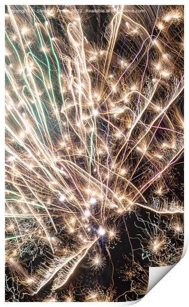 Fireworks Close Up Print by Stephen Pimm