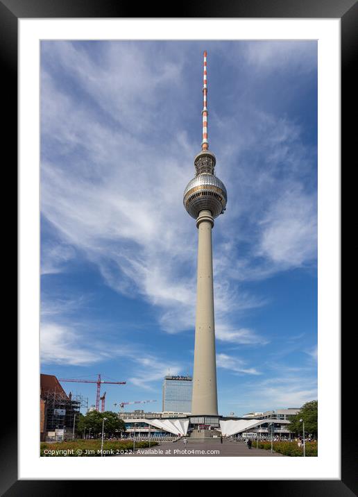 TV Tower, Berlin Framed Mounted Print by Jim Monk