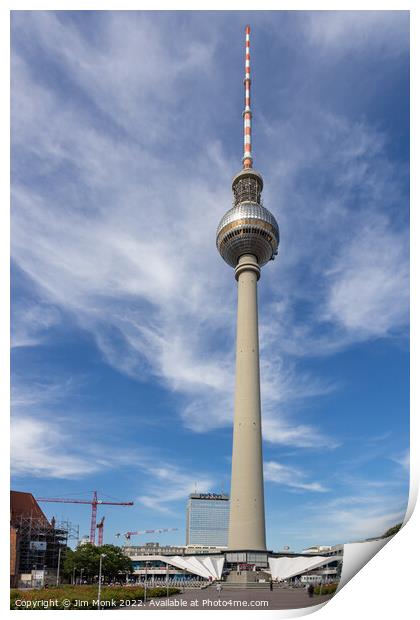 TV Tower, Berlin Print by Jim Monk