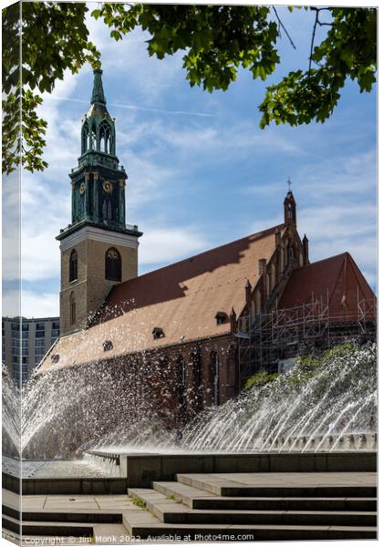 St. Mary's Church, Berlin Canvas Print by Jim Monk