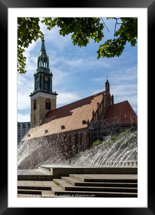 St. Mary's Church, Berlin Framed Mounted Print by Jim Monk
