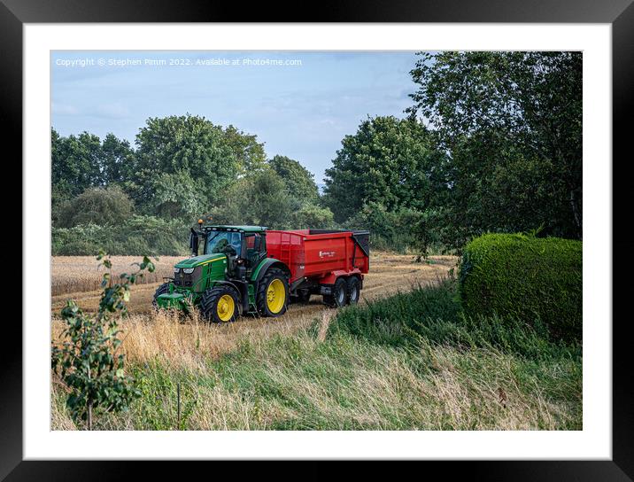 Bringing in the Harvest Framed Mounted Print by Stephen Pimm