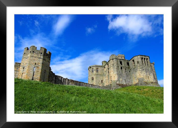 Walkworth castle in Northumbria  Framed Mounted Print by Philip Openshaw