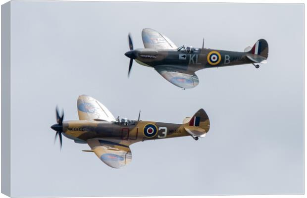 BBMF Spitfires Canvas Print by J Biggadike