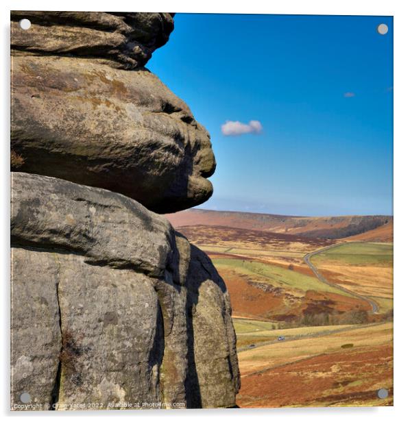 Gritstone Face Surprise View Peak District Acrylic by Craig Yates