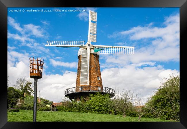 Green's Mill Windmill in Nottingham Framed Print by Pearl Bucknall