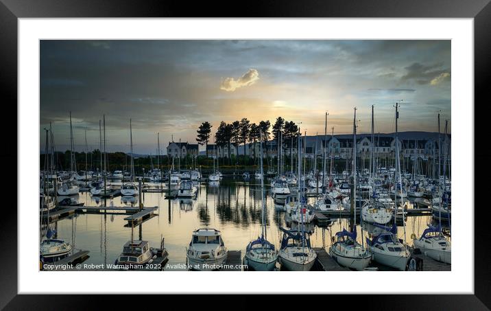 Serene Sunset at Kip Marina Framed Mounted Print by RJW Images