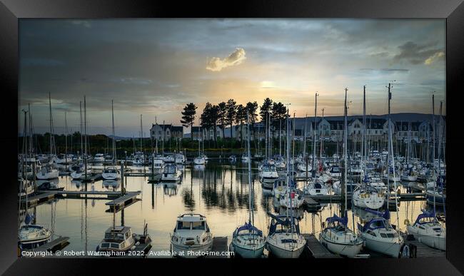 Serene Sunset at Kip Marina Framed Print by RJW Images