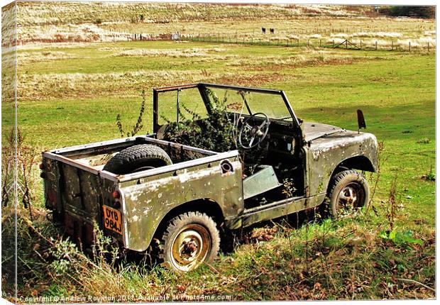 FORGOTTEN LAND ROVER Canvas Print by Andrew Poynton