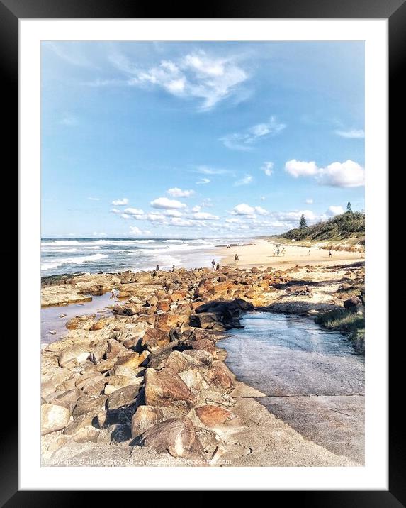 Yaroomba Beach Sunshine Coast Queensland Framed Mounted Print by Julie Gresty