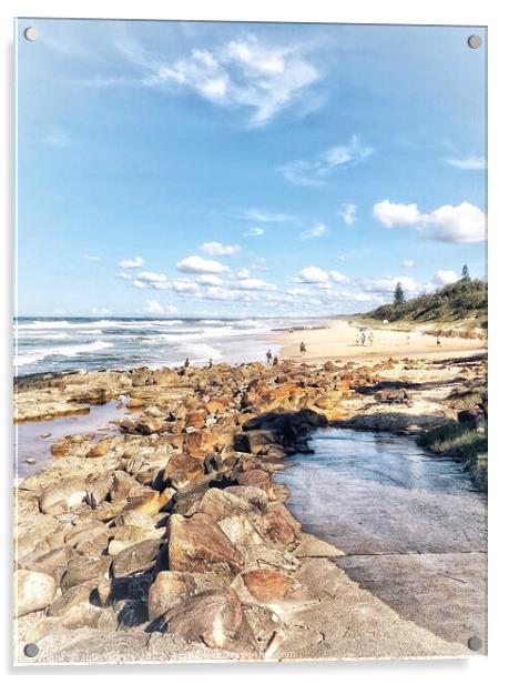 Yaroomba Beach Sunshine Coast Queensland Acrylic by Julie Gresty