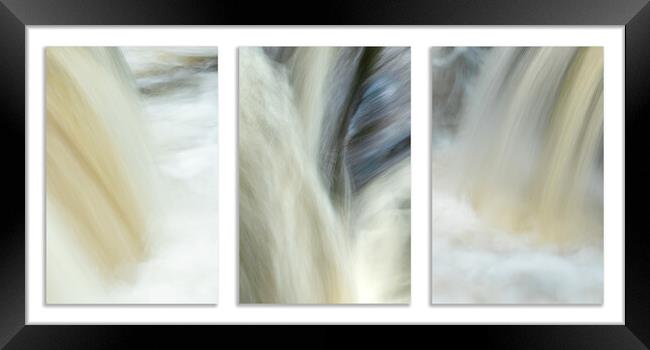 Triptych Cascade Framed Print by Anthony McGeever