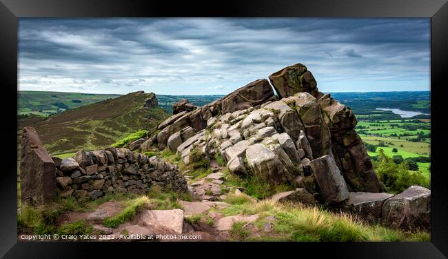 The Roaches Staffordshire Peak District Framed Print by Craig Yates