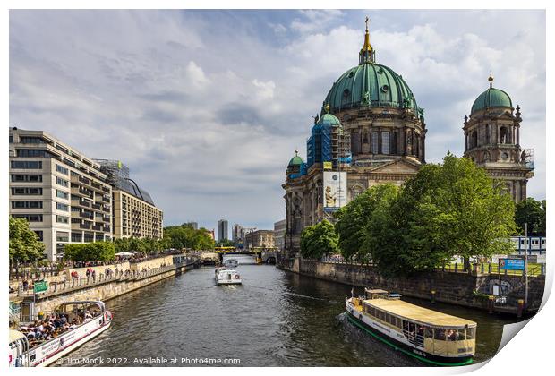 Sightseeing on the river Spree Print by Jim Monk