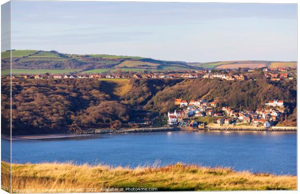 Runswick Bay from Kettleness, North York Moors National Park Canvas Print by Louise Heusinkveld