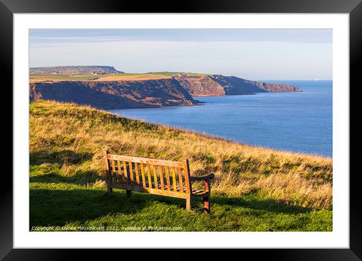 Runswick Bay from Kettleness, North York Moors Nat Framed Mounted Print by Louise Heusinkveld