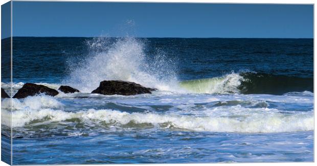 Breaking Wave Splash Panorama Canvas Print by Jeremy Hayden
