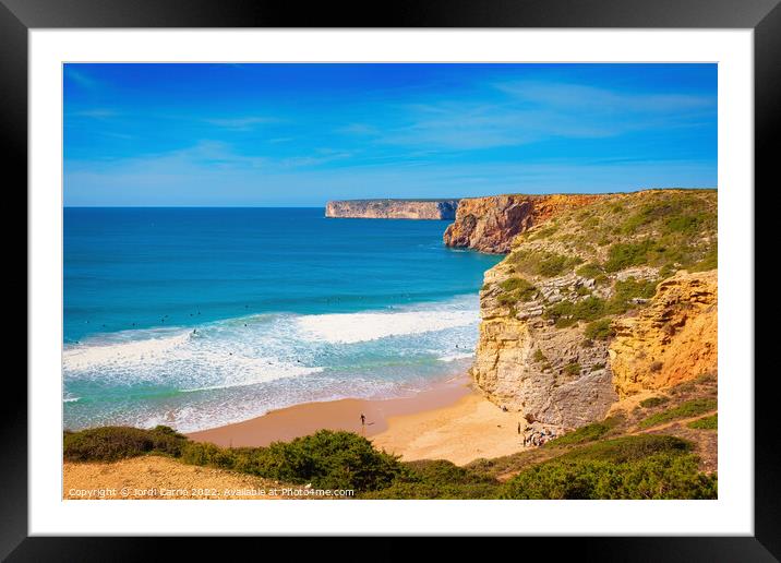 Cliffs of the coast of Sagres, Algarve - 2 - Orton glow Edition  Framed Mounted Print by Jordi Carrio
