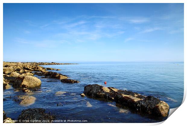 Filey Brigg Print by Drew Gardner