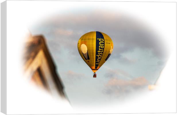 Skyward Journey in a Hot Air Balloon Canvas Print by Holly Burgess