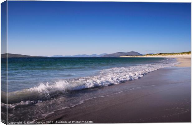 The Famous West Beach Berneray Canvas Print by Kasia Design